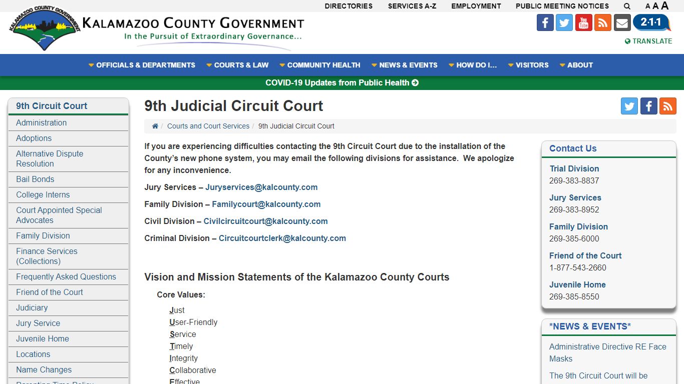 9th Judicial Circuit Court - Kalamazoo Michigan County ...